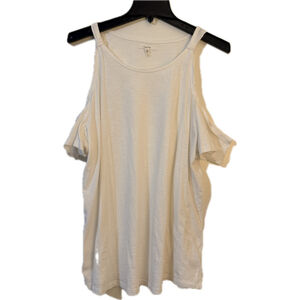 Maurices White Cold Shoulder Top Women's Plus Size XXL (b4)